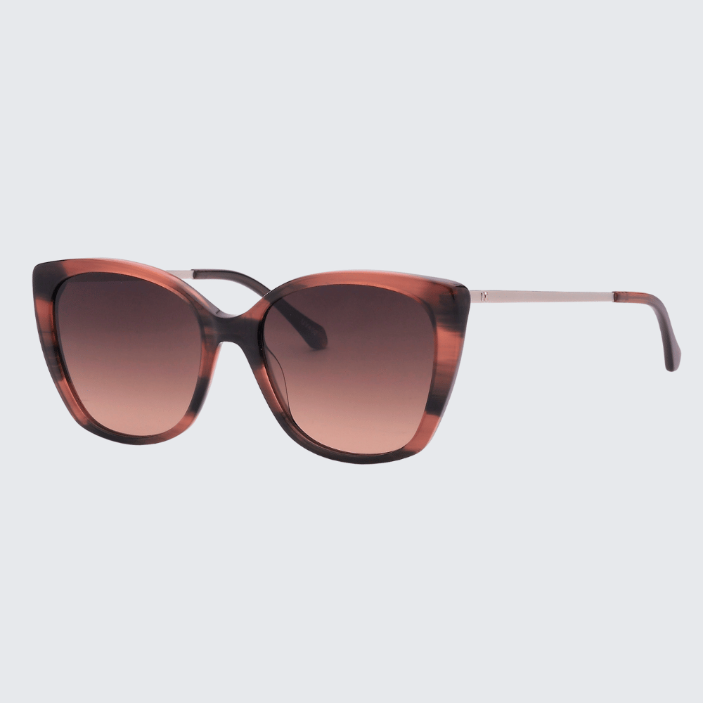 EC112 Polycarbonate Sunglasses with Gloss Rose Gold Pink, Brown Tortoise Shell or Black Frames